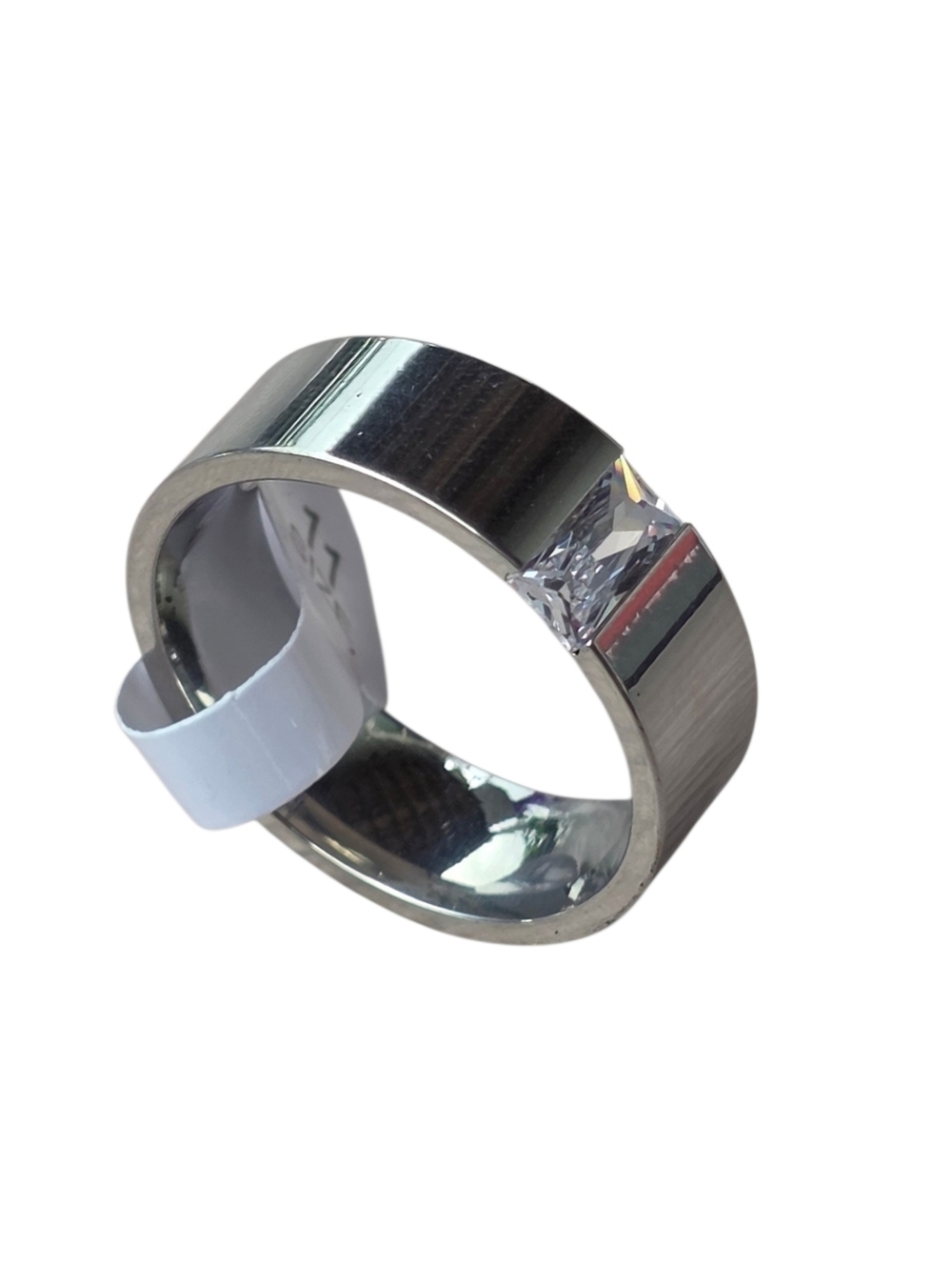New Stainless Steel Ring With Cubic Zirconia Stone (Size 11) Unisex - Picture 2 of 6